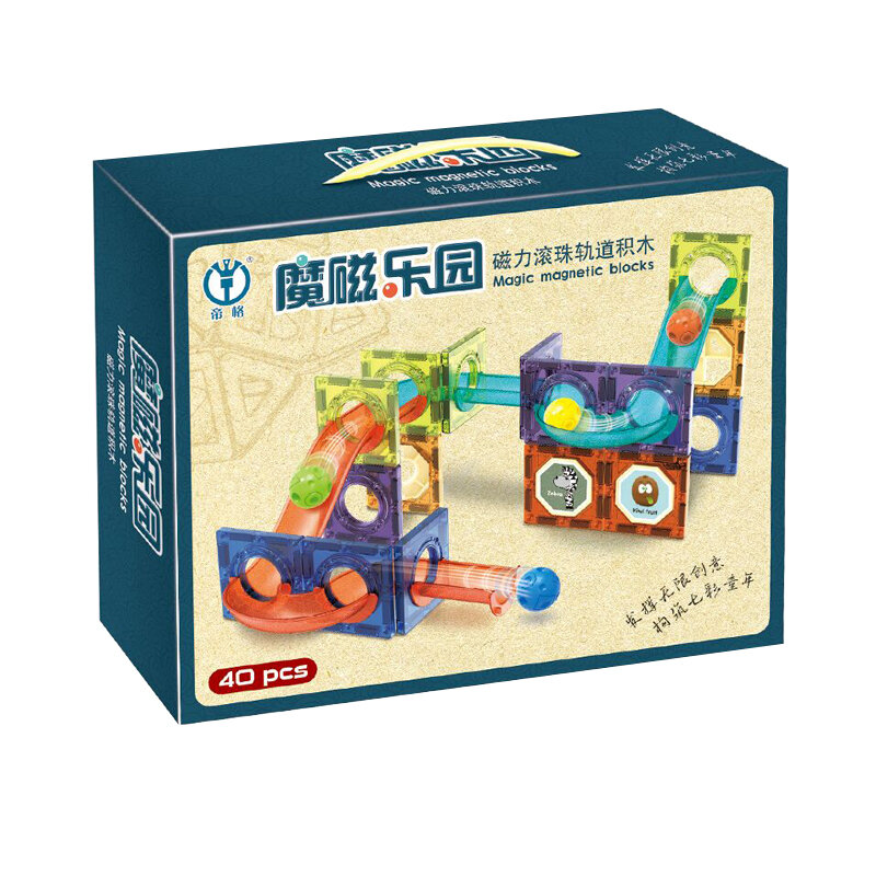 아이 빌딩 벽돌 DIY 조립 매직 마그네틱 블록 장난감, 40pcs 3 +