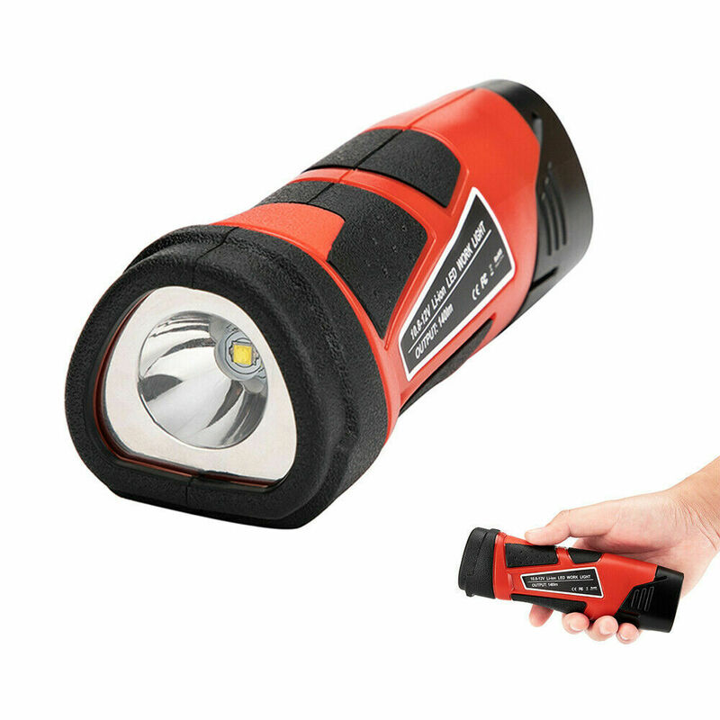 For Milwaukee 10.8V 12V M12 Li-ion Battery LED Work Light Bare Tool Portable Worning Light Work Lamp Flashlight Torch