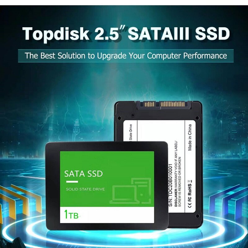 Sata SSD 1 테라바이트 하드 드라이브 디스크 sata3 2.5 인치 ssd TLC 500 메가바이트/초 노트북 및 데스크탑 용 내장 솔리드 스테이트 드라이브