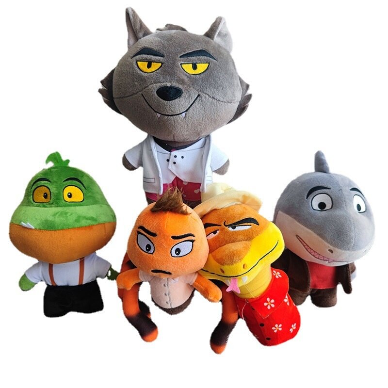 2022 나쁜 남자 플러시 장난감 뜨거운 애니메이션 영화 만화 캐릭터 양 독거미 Plushie 부드러운 동물 Peluche 장난감 아이들을위한 선물