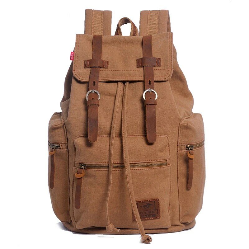 Bolsa de lona retro para o menino mochila computador saco de escola estudante bolsa de viagem para homem