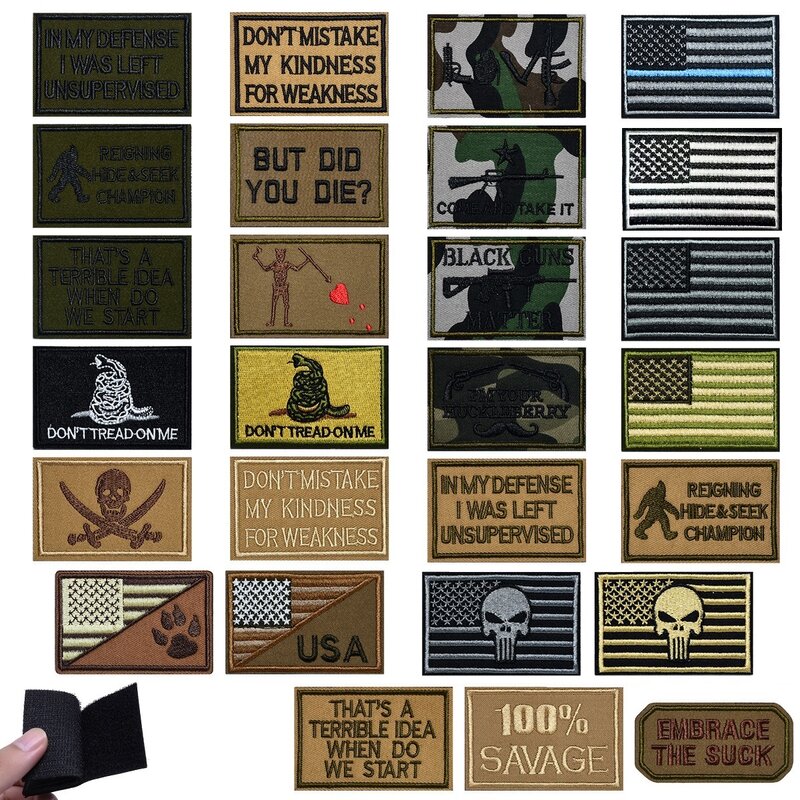 Tactische Moraal Slogans Militaire Badge Adventure Voor Op Rugzak Kleding Hoeden Geborduurde Patch Stickers.Hook & Loop