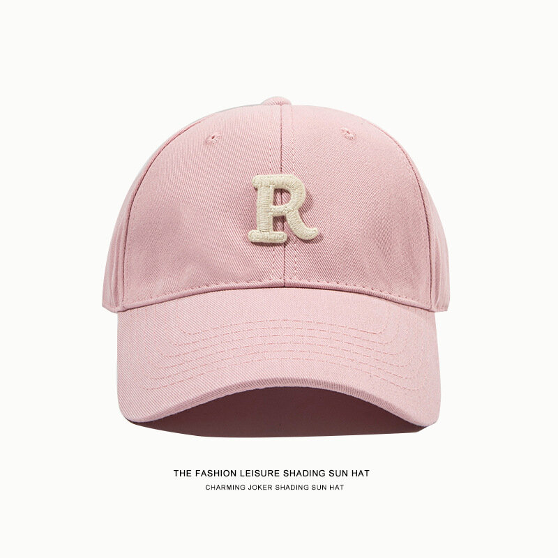 Boné de beisebol de algodão para homens e mulheres moda carta "r" remendo chapéu casual hip hop snapback chapéu de sol de verão unisex