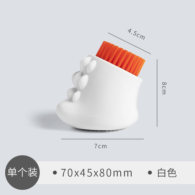 Xiaomi youpin dinossauro escova de roupa interior escova de limpeza três cabeça escova de sapato macio escova de silicone doméstico criativo