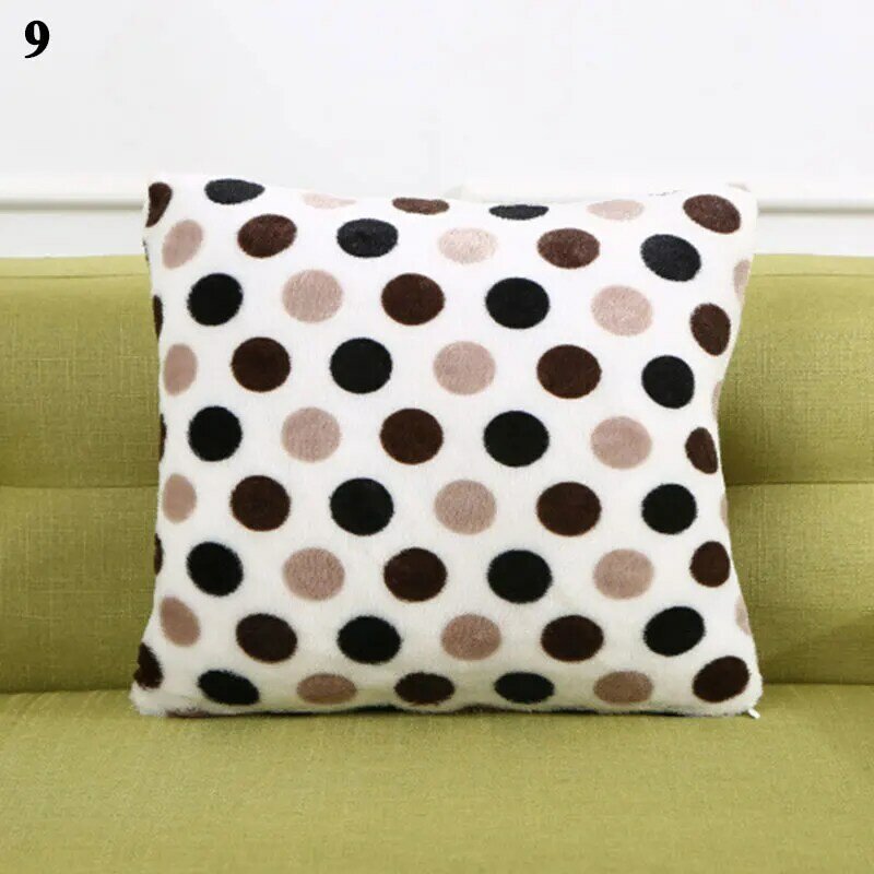 43*43CM Leopard Print Throw Pillows Cover Short Plush Cushion Cover Pillow Case Pillowslip Cow Pattern For Sofa Bedroom Decor