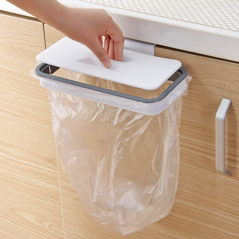 LMC المحمولة البلاستيك القمامة حقيبة للحمل المطبخ القمامة تخزين الرف خطاف حقيبة لوحة تجوب حامل الرف الجاف للمطبخ المنظم تم استلام Fastdelivery