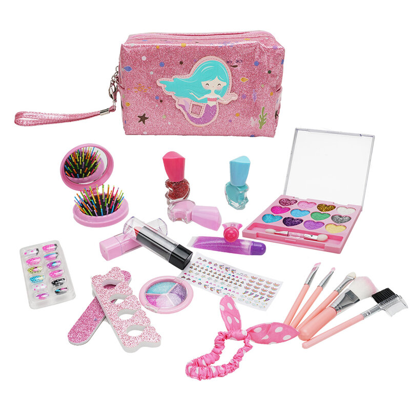 Обучающие игрушки, губная помада, косметичка для ногтей, детский набор для моделирования макияжа, игрушки для ролевых игр, подарок на день рождения для гениального