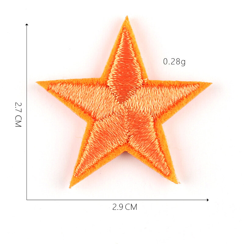 30Pcs Pentagram Multicolor Series สำหรับเตารีดเสื้อบนแพทช์ปักสำหรับหมวกกางเกงยีนส์สติกเกอร์เย็บ DIY Applique badge