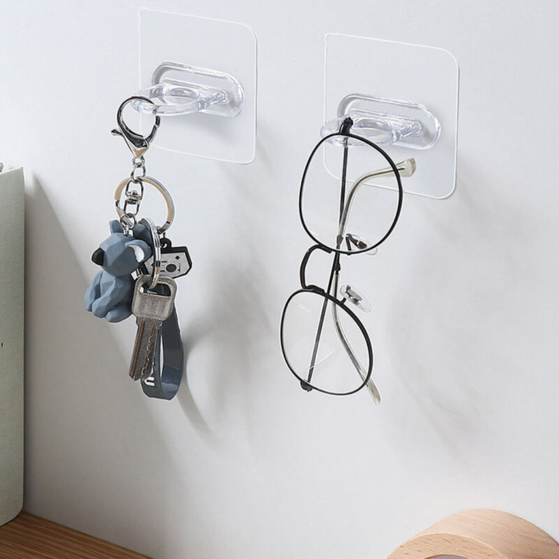 1/2/3/4/5pcs/set Multifunctional Round Hook Shelf Support Holder Cabinet Shelf Adhesive Hook Kitchen Bathroom Hanging Rack Hook