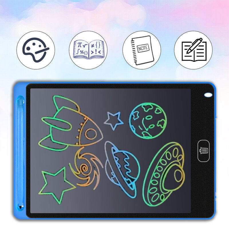 لعب للأطفال لوحة الرسم الإلكترونية شاشة LCD ملونة تابلت للكتابة الرقمية الرسم أقراص الرسم بخط اليد