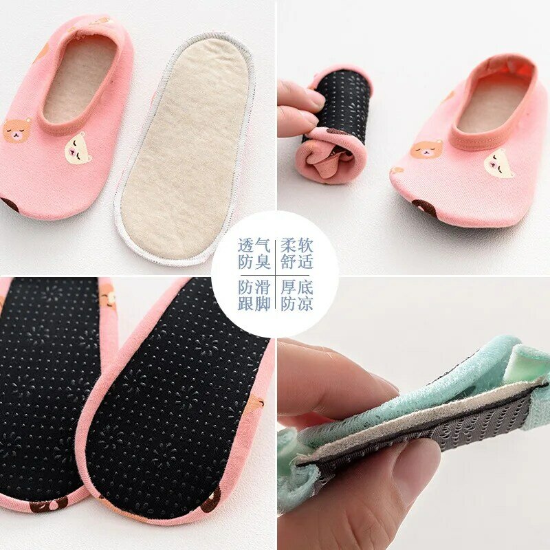 Носки-носки Thtype для детей младенцев, Нескользящие, в Корейском стиле, зимняя обувь, мультяшный рисунок, для начинающих ходить детей, на весну...