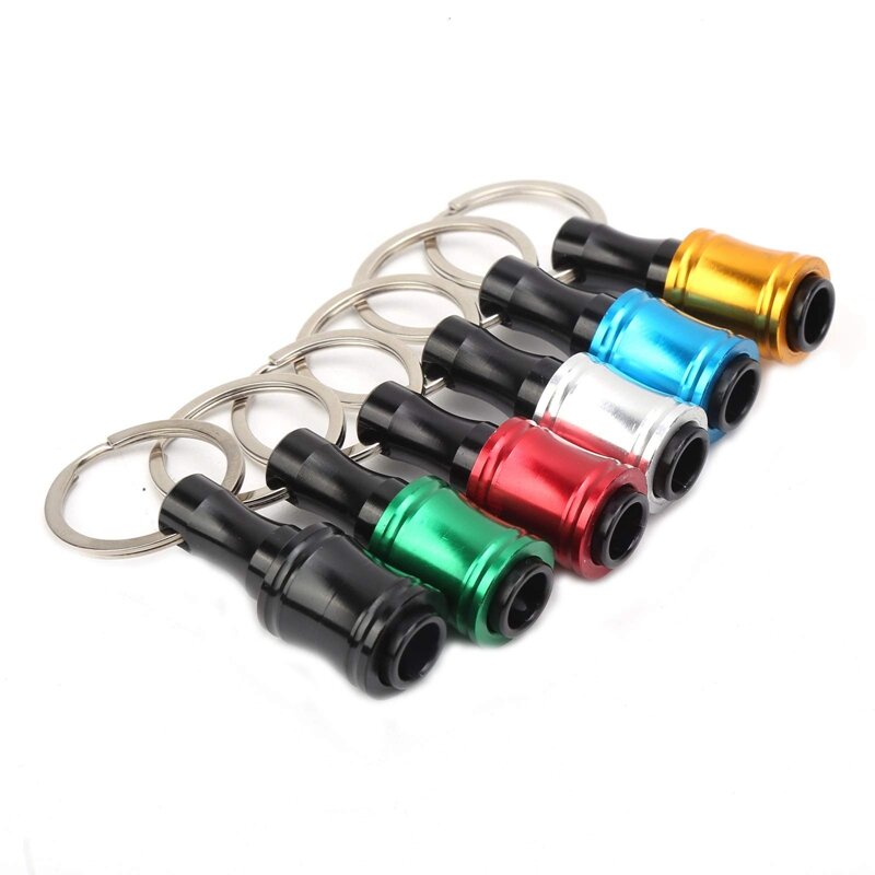 Promotion! 7 Pcs 1/4Inch Hex Shank Aluminum Alloy Screwdriver Bits Holder Extension Bar Drill Screw Adapter Change Keychain