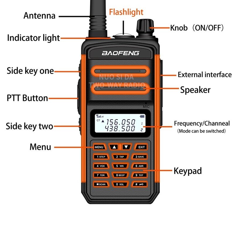 BaoFeng Walkie Talkie 30 km lungo raggio BF S5 Più V2 18W two way radio VHF UHF portatile ham radio CB ip67 Impermeabile walkie talkie