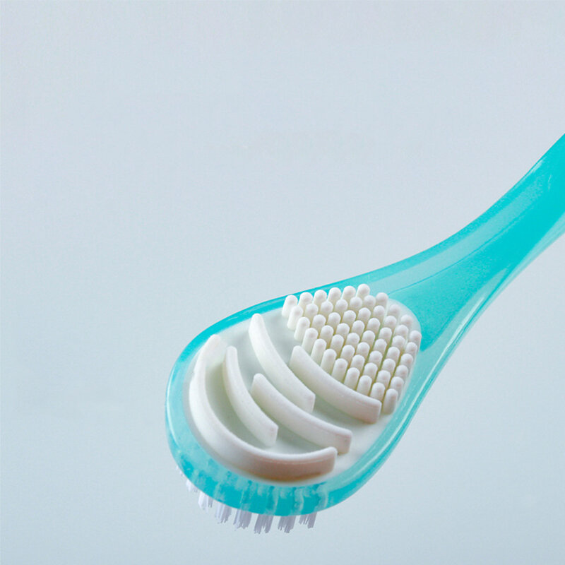 Cepillo limpiador de lengua de doble cara, herramienta de Cuidado Oral, raspador de lengua de silicona, cepillo de dientes de respiración fresca
