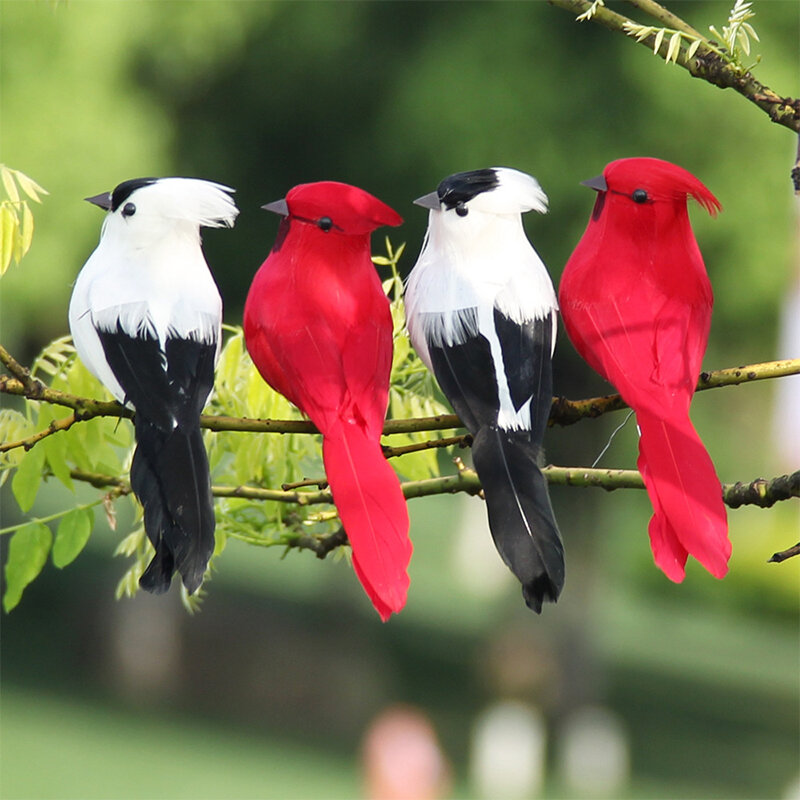 Criativo espuma de penas papagaios artificiais imitação pássaro modelo artesanal casa ao ar livre decoração do jardim ornamento diy decoração
