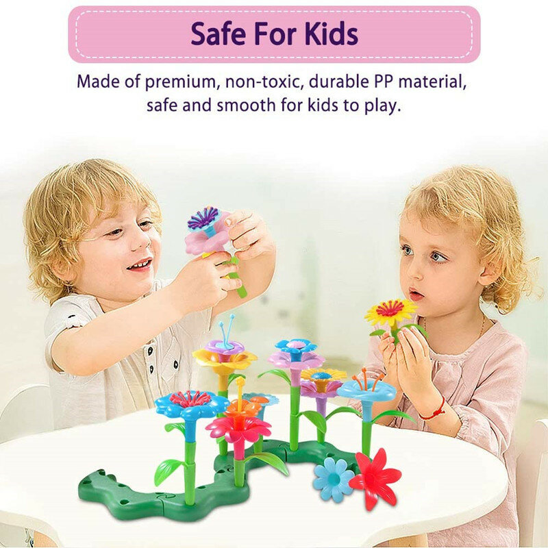 Flower Garden Building Toys For Girls giardinaggio finta regalo per bambini Stacking Game Toddlers Playset attività educativa