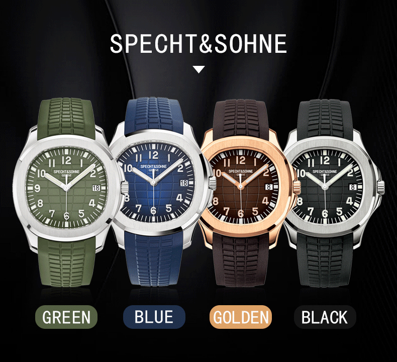 New PP Mens Automatic Mechanical Watches 316 Steel 100M Waterproof Sport Luminous Wristwatch Top Quality Luxury Brand Male Clock