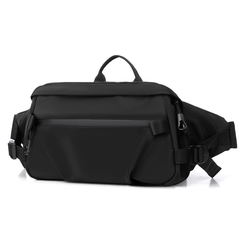 Нагрудная сумка для мужчин, простой модный однотонный саквояж на плечо, многофункциональный спортивный поясной кошелек в Корейском стиле д...