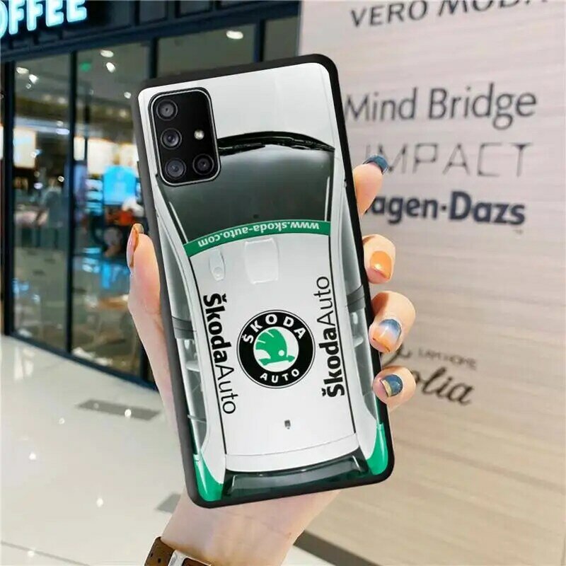 Super Skoda Car Logo Phone Case For Samsung Galaxy A03S A52 A13 A53 A73 A72 A12 A31 A81 A30 A32 A50 A80 A71 A51 5G