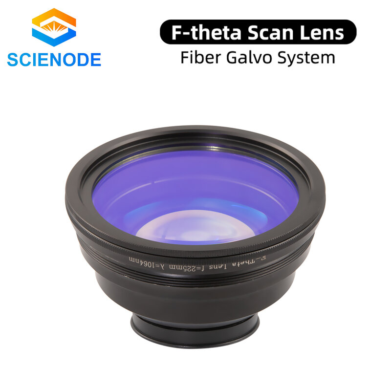 Scienode F-theta Scan Lens Field Lens 1064nm 50x50-300x300mm F63-420mm for 1064nm YAG Optical Fiber Laser Marking Machine