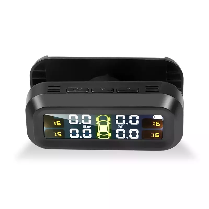 USB 태양광 Tpms 자동차 타이어 압력 모니터링 시스템, 온도 경고 바람막이 부착, 자동 운전 안전 키트