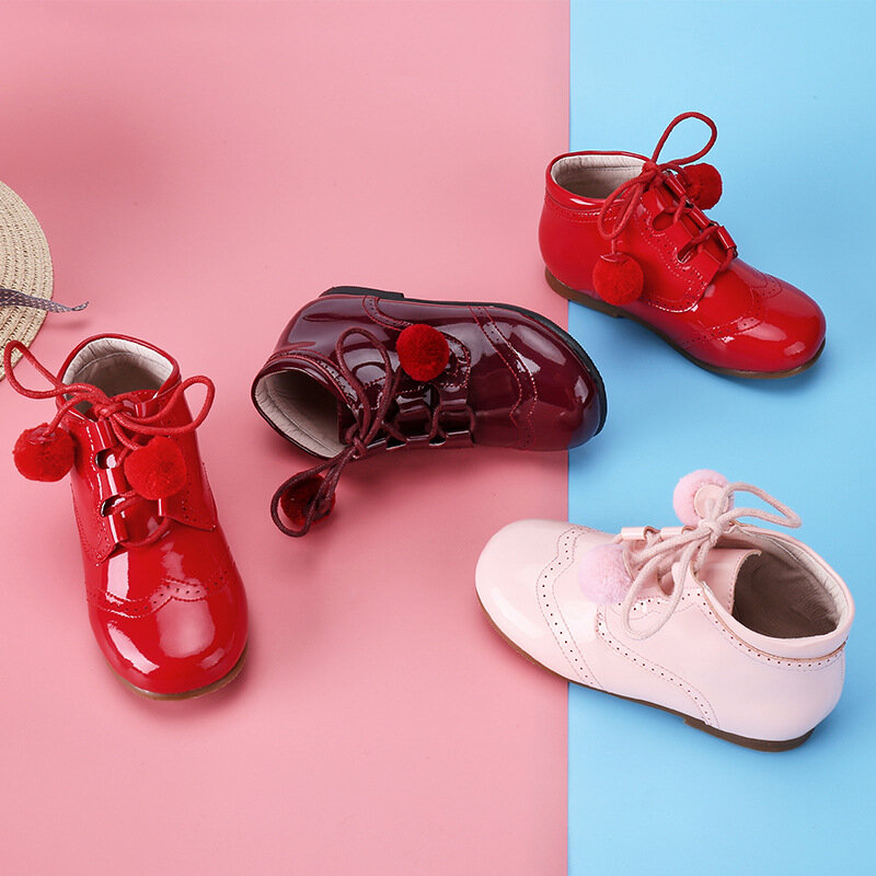 Zapatos de moda para niños y niñas, Botines de cuero genuino, botas de invierno, 2023