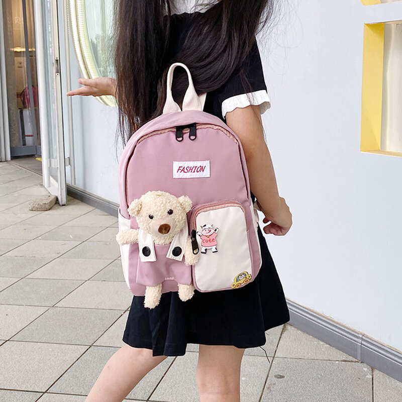 Crianças da moda bonito crianças mochilas kawaii crachá do jardim de infância meninos meninas saco de escola estudante sacos de livro marca designer mochila
