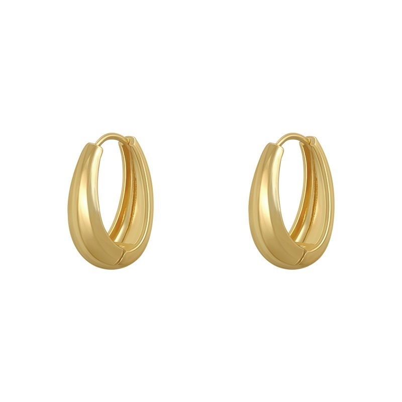 2020 nuovi orecchini a cerchio in metallo liscio classico in lega di rame per donna moda coreana gioielli temperamento orecchini da usura quotidiana della ragazza