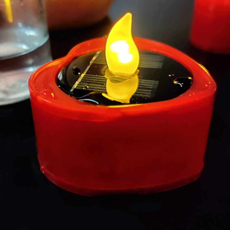 Светодиодная лампа на солнечной батаресветодиодный, электронный мерцающий светильник в форме сердца, водонепроницаемый уличный декоратив...