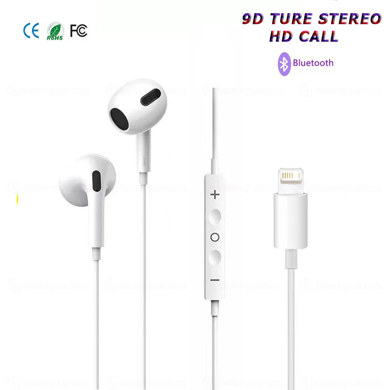 Auriculares intrauditivos con cable para Iphone 11, 12, 13, 14 pro, 8, 7 Plus, X, XS, MAX, XR, SE