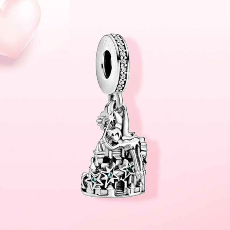 Hot Ladies Luxury Castle Jewelry Bracelet Fitted Pandora Original DIY Dog Charm 100% Sterling Silver Bracelet Beads