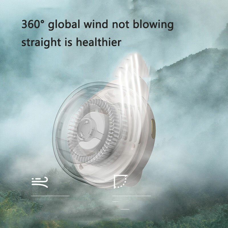 Xiaomi – ventilateur Portable, nouveau Style, petit Cyclone, silencieux, suspendu, Rechargeable par USB, pour les voyages en plein air
