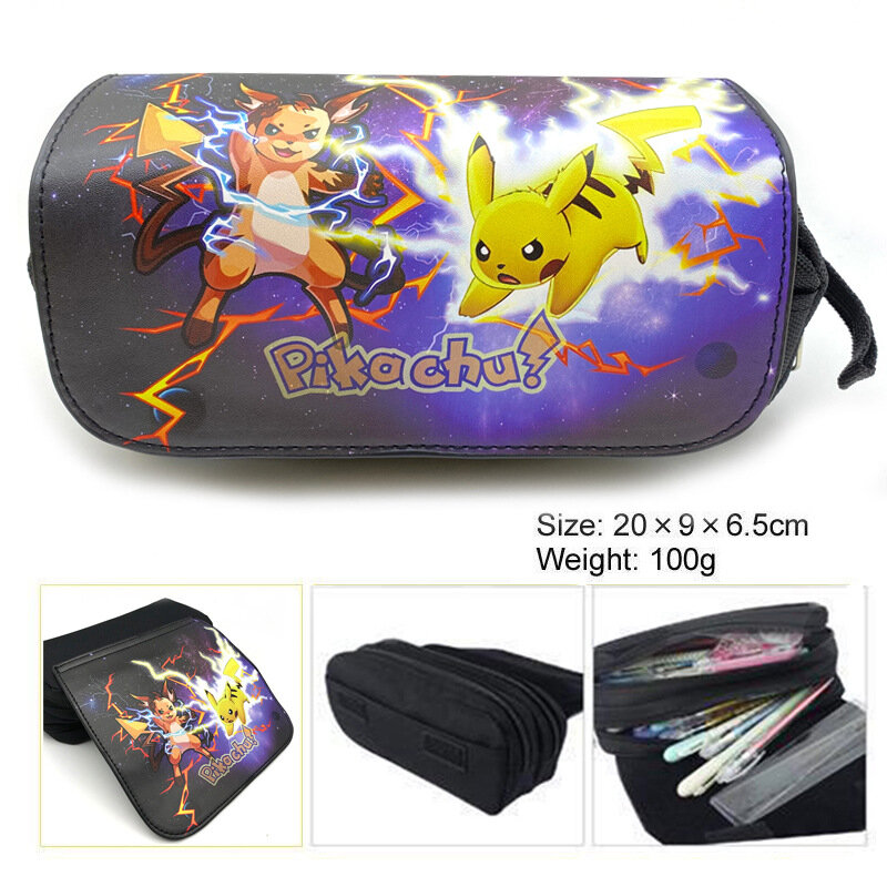 Pokemon Pikachu 20 Models Large Capacity Pencil Case Kawaii School Pen Case Supplies Pencil Bag Box Pouch Stationery Toys Gift