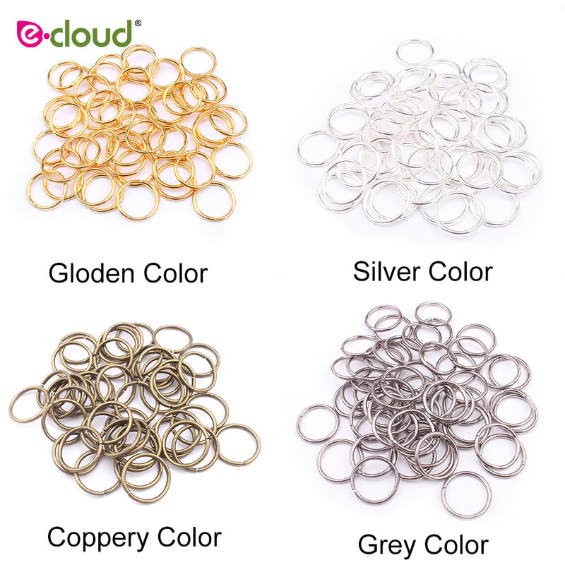 100 unids/lote de anillos para el pelo de 16mm, dorados, plateados, grises y Coppery, herramientas para trenzar los aros