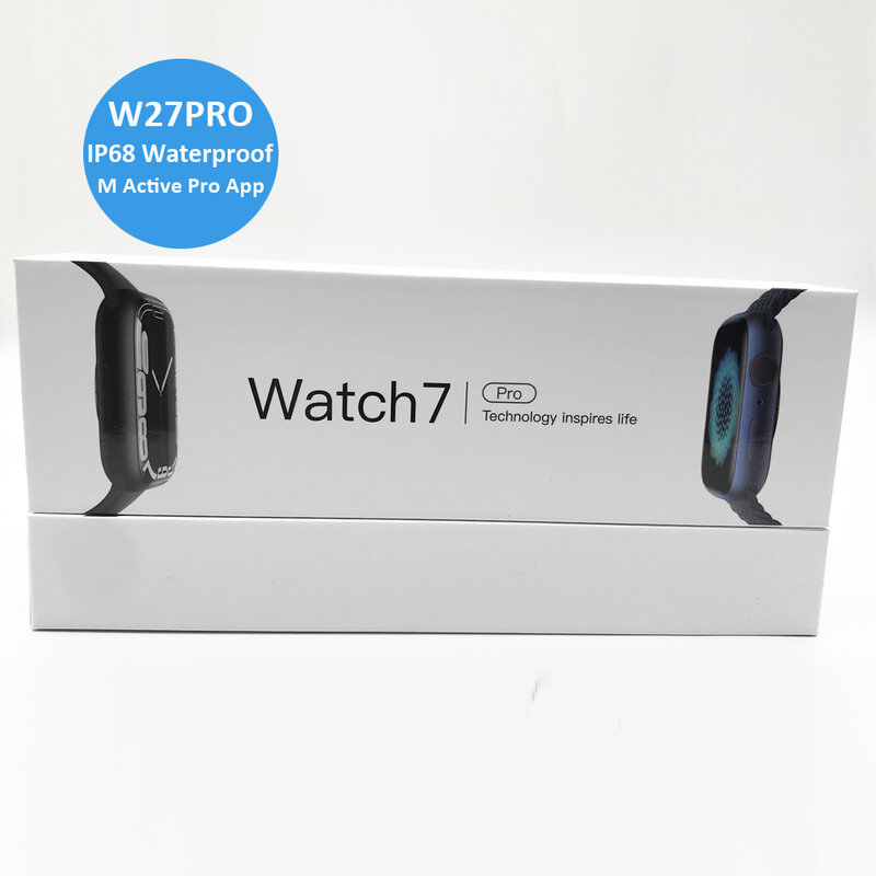 2022 W27 Pro Series 7ออนไลน์สมาร์ทนาฬิกากันน้ำ Ip68 1.75นิ้ว Android Ios กีฬา Sleep Monitor Smartwatch w27pro