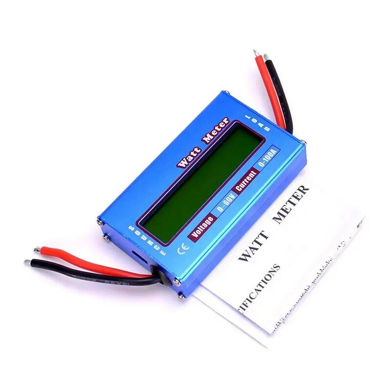 Pantalla LCD Digital azul DC 60V 100A, Analizador de potencia de batería de voltaje de equilibrio, medidor de vatios, comprobador, equilibrador, cargador, herramientas RC