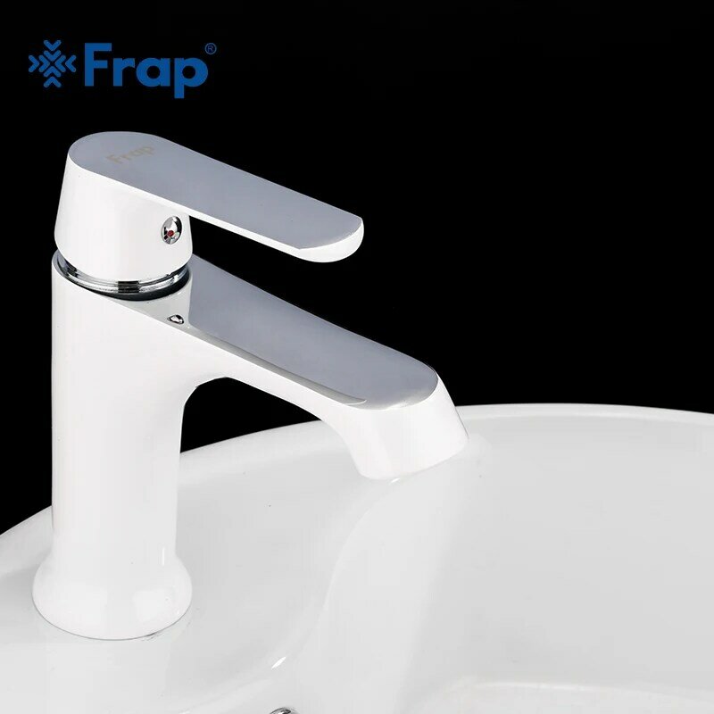 FRAP-grifo de lavabo multicolor para el hogar, grifería de agua fría y caliente, mezclador de baño verde, naranja y blanco, estilo de moda innovador, F1031