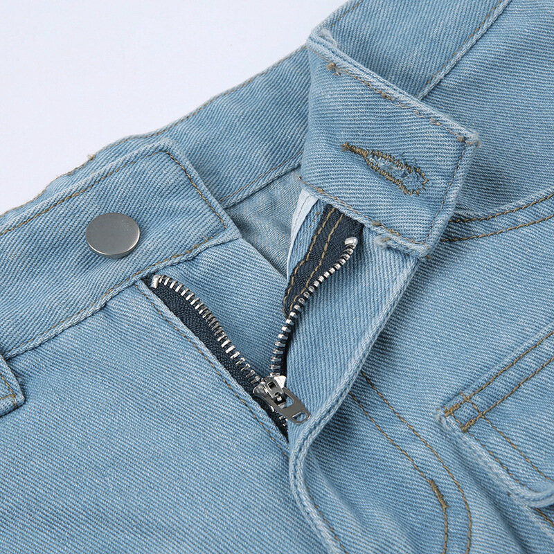 Denim Streetwear Sommerkleid ung für Frauen Outfit lässige Frauen Jeans zerrissen lange Bleistift hose y2k Hose