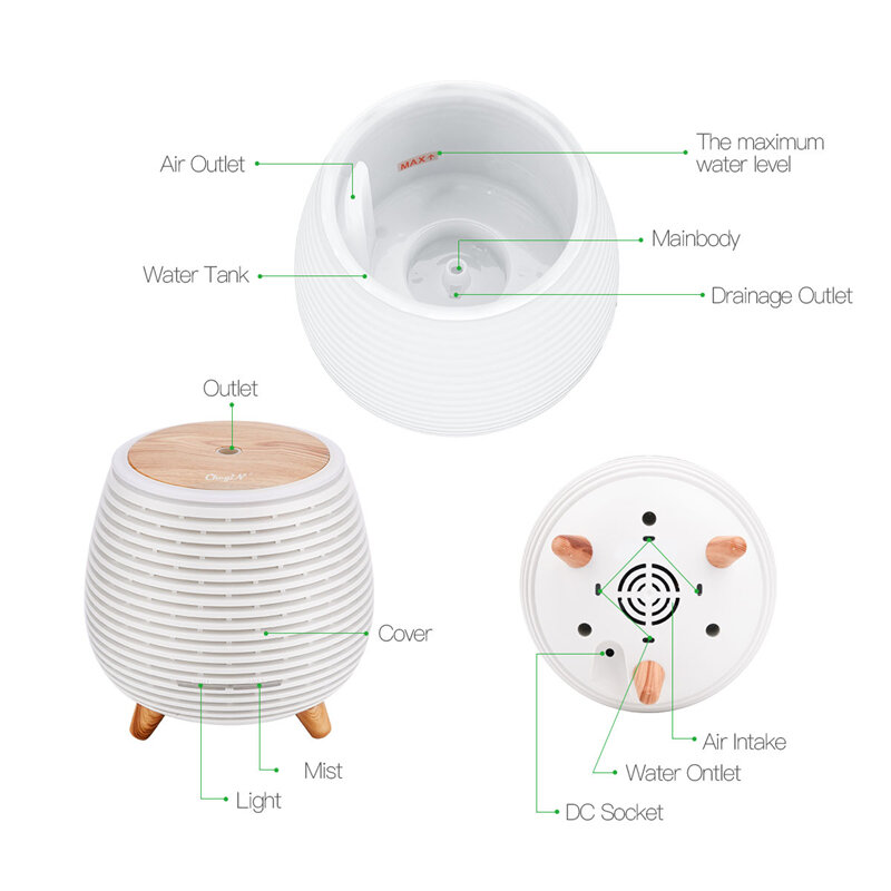 Óleo essencial difusor umidificador de ar ultra-sônico sem fio eletrodomésticos purificador de ar óleos essenciais cheiro para casa elétrica