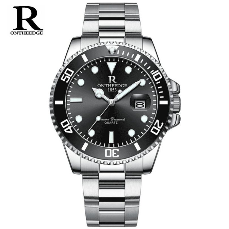 2022 Men Watches Auto Date Waterproof Sports Watches Stainless Steel Watch Luxury Top Brand Watch Flywheel Rotating Quartz Watch