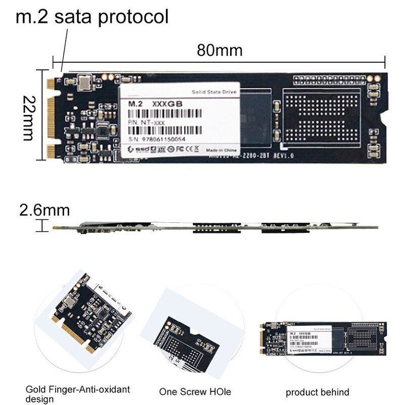 SSD 1TB dysk twardy M2 960GB M.2 500G sata3 wewnętrzny dysk półprzewodnikowy do laptopa pulpit
