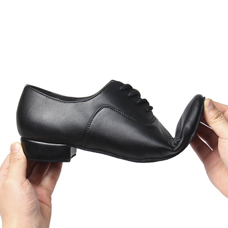 SWDZM uomo scarpe da ballo latino scarpe da ballo ragazzo nero moderno Jazz Tango insegnanti scarpe Sneaker da ballo per donne adulte con tacco 2.5cm