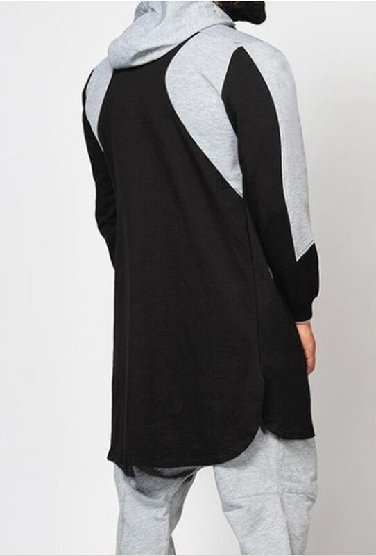 2022 년 탑 판매 제품 가을 겨울 신사복 아랍어 컬러 매칭 로브 이슬람 지퍼 포켓 스웨터