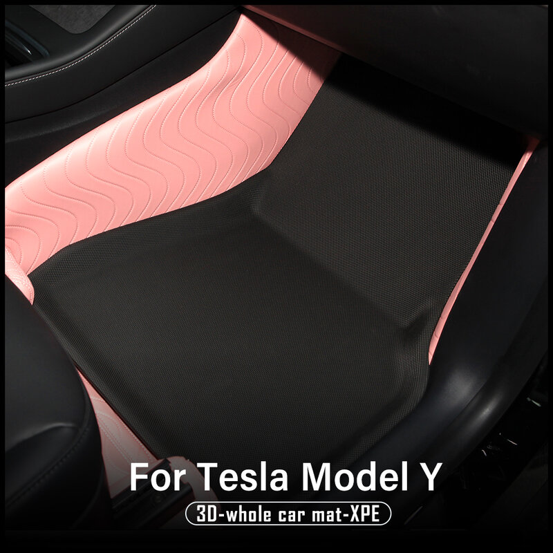 Alfombrillas de coche de alta calidad para Tesla modelo Y 2021 2022, alfombrilla para maletero XPE 3D, alfombrillas para el suelo, caja de almacenamiento delantera/trasera, accesorios