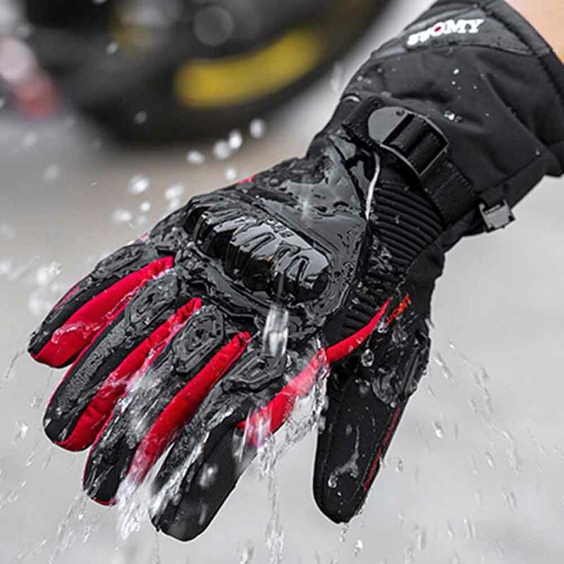 Winter Motorcycle Gloves Waterproof Hard Knuckles Protective Gloves Men Women Durable Touch Screen Tactical Gloves Motor Bike