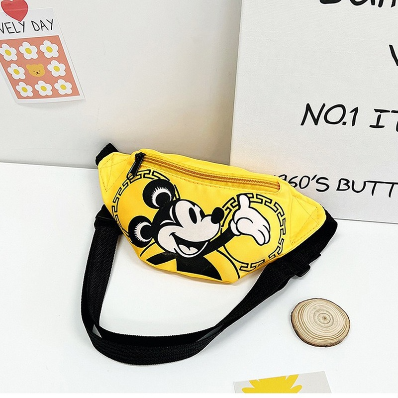 Disney 2022 novo crianças fanny pacote saco do telefone móvel mickey mouse minnie menina kawaii fanny pacote anime saco do mensageiro menino peito saco