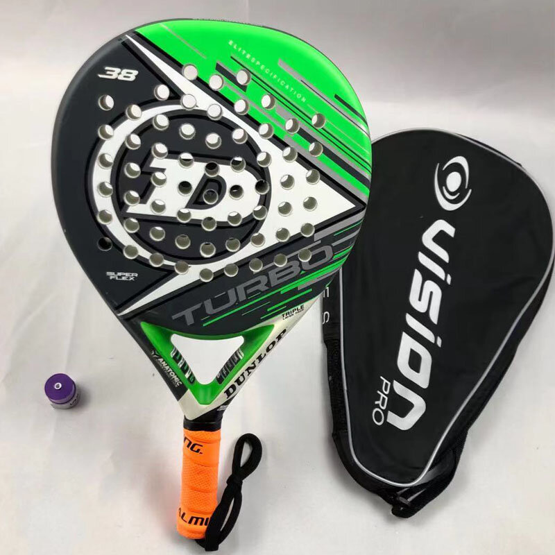 De Dunlop Paddle Tennis Racket Full Carbon Fiber Padel Strand Tennisracket Eva Gezicht Raqueta Vrouwen Mannen Cricket Racket