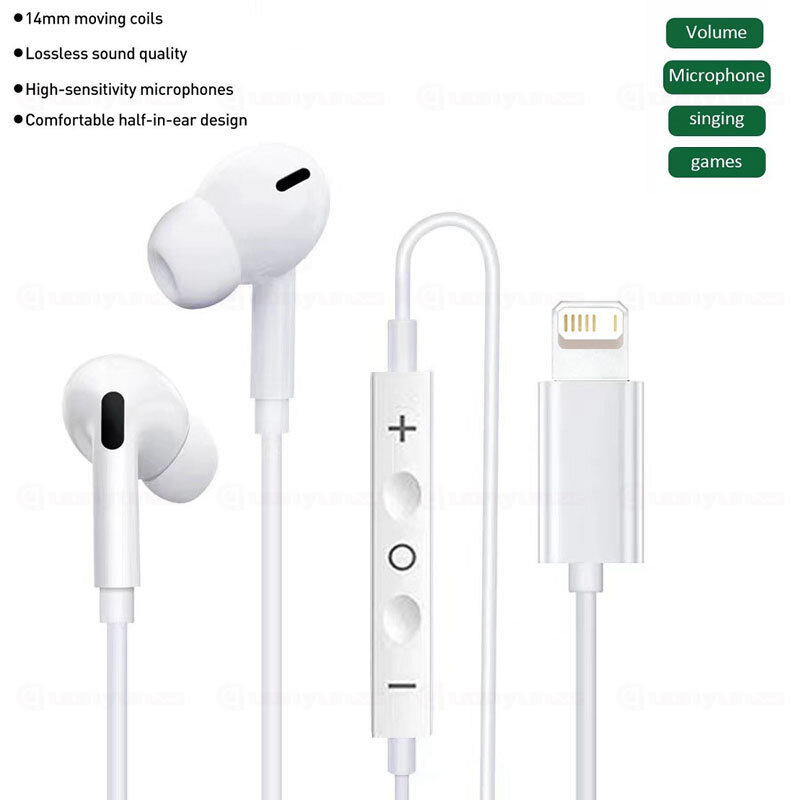 Auriculares intrauditivos con cable para Iphone 11, 12, 13, 14 pro, 8, 7 Plus, X, XS, MAX, XR, SE
