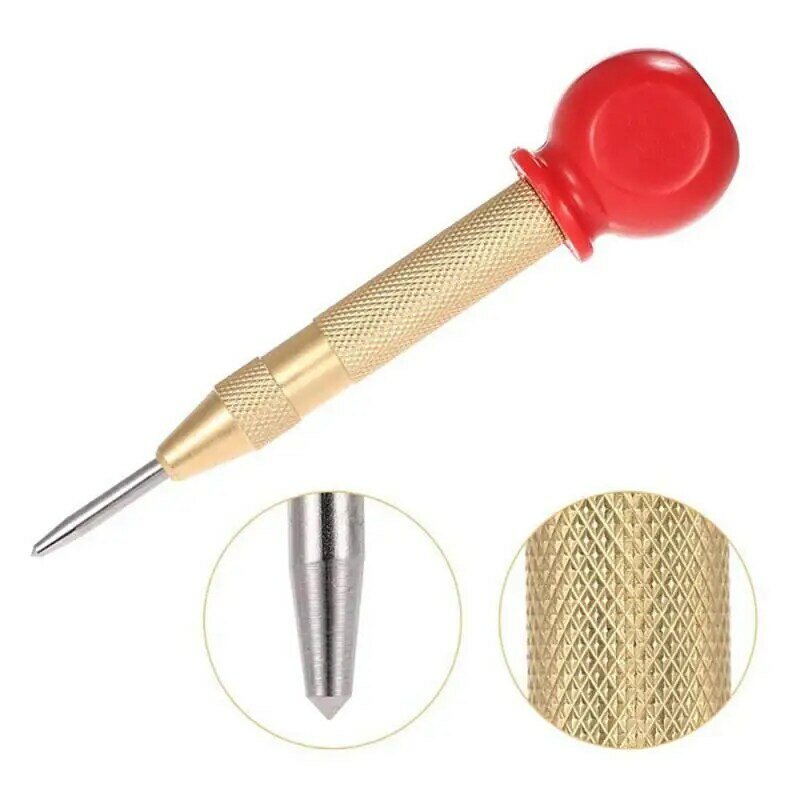 Automatic Center Pin Punch Spring Loaded Mark Center Punch Tool Wood Indentation Punching Marker Punching Woodwork Drill Bits