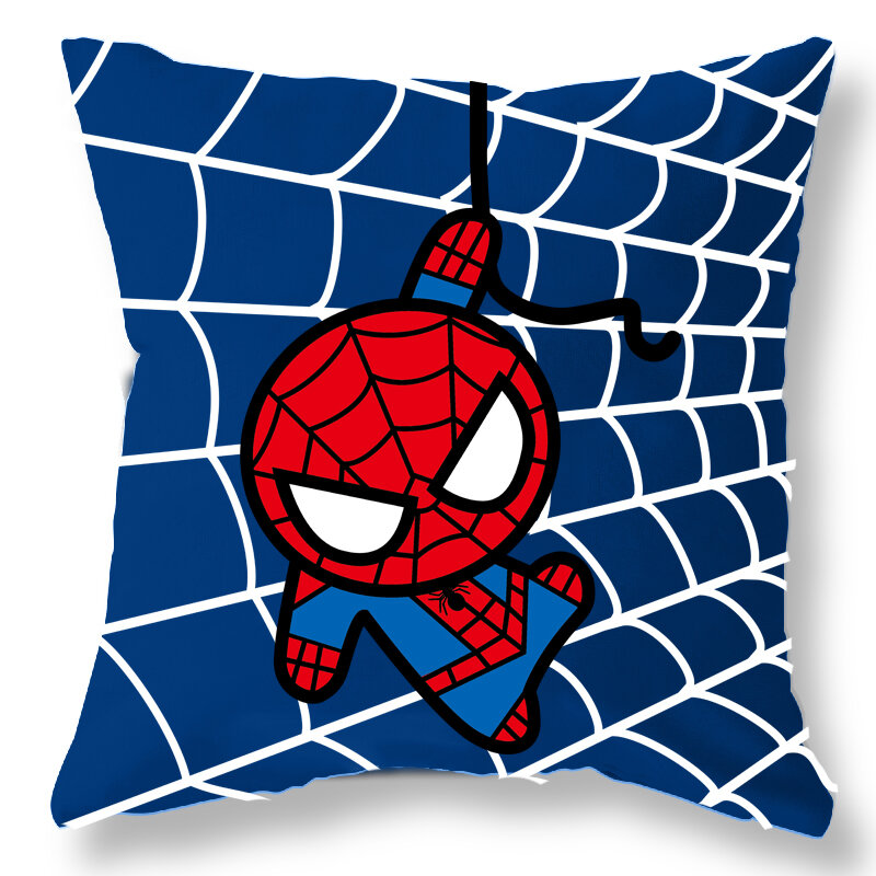 Housse de coussin Disney 40x40cm, taie d'oreiller Spiderman Captain Iron Man, pour lit, canapé, cadeau d'anniversaire pour garçon
